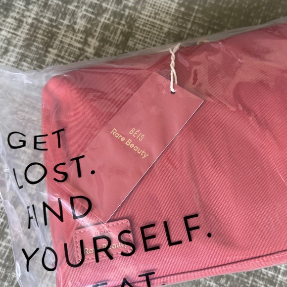 Beis x Rare Beauty The Large Cosmetic Pouch in Worth Pink Color - Picture 7 of 7